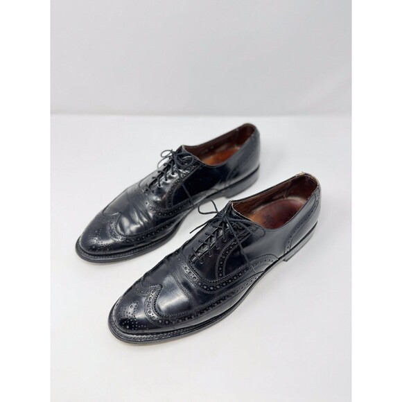 Allen Edmonds Mens Shoes Black Leather Lloyd Wingtip Oxford Derby Dress US 11.5 main image 6